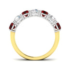 18ct Two Tone Round Ruby and Diamond Ring 2