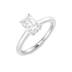 9ct White Gold Radiant Lab Grown Diamond Ring 1