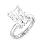 9ct White Gold Radiant Lab Grown Diamond Ring 1