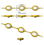 9ct White Gold Oval Lab Grown Diamond Bracelet 2