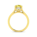 9ct Yellow Gold Oval Lab Grown Diamond and Lab Yellow Diamond Ring 2