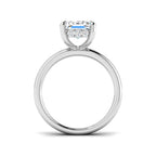 9ct White Gold Emerald Cut Lab Grown Diamond Ring 2