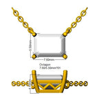 9ct White Gold Emerald Cut Lab Grown Diamond Necklace 2