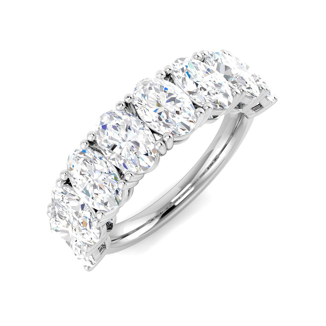 9ct White Gold Oval Lab Grown Diamond Ring 1