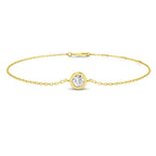 9ct Yellow Gold Round Lab Grown Diamond Bracelet 1