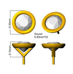 18ct Yellow Gold Round Lab Grown Diamond Earrings 2