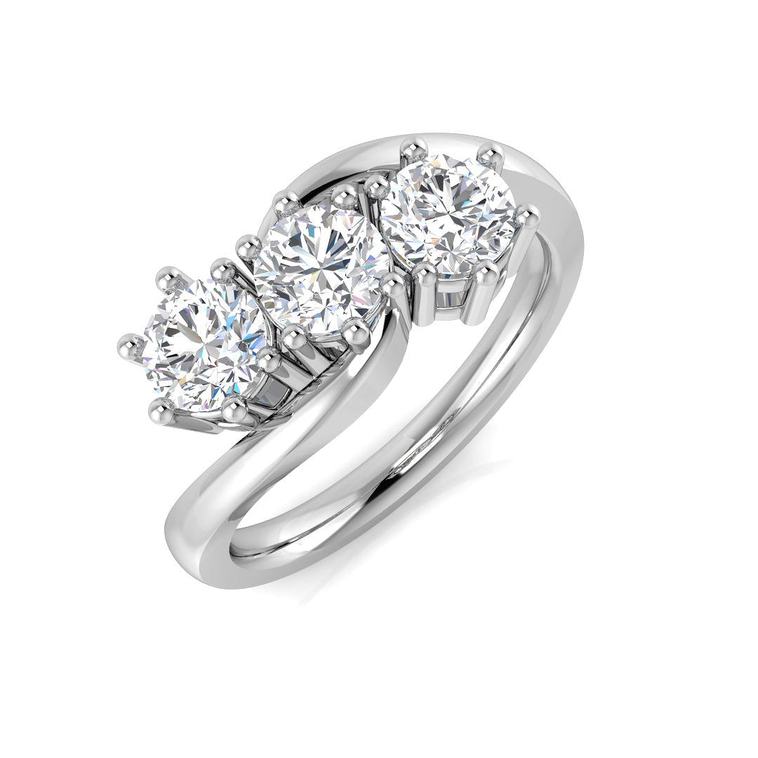 Platinum Round Lab Grown Diamond Ring 1
