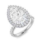 Platinum Pear Lab Grown Diamond Ring 1