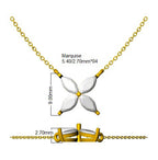9ct White Gold Marquise Lab Grown Diamond Necklace 2