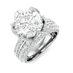 9ct White Gold Round Lab Grown Diamond Ring 1