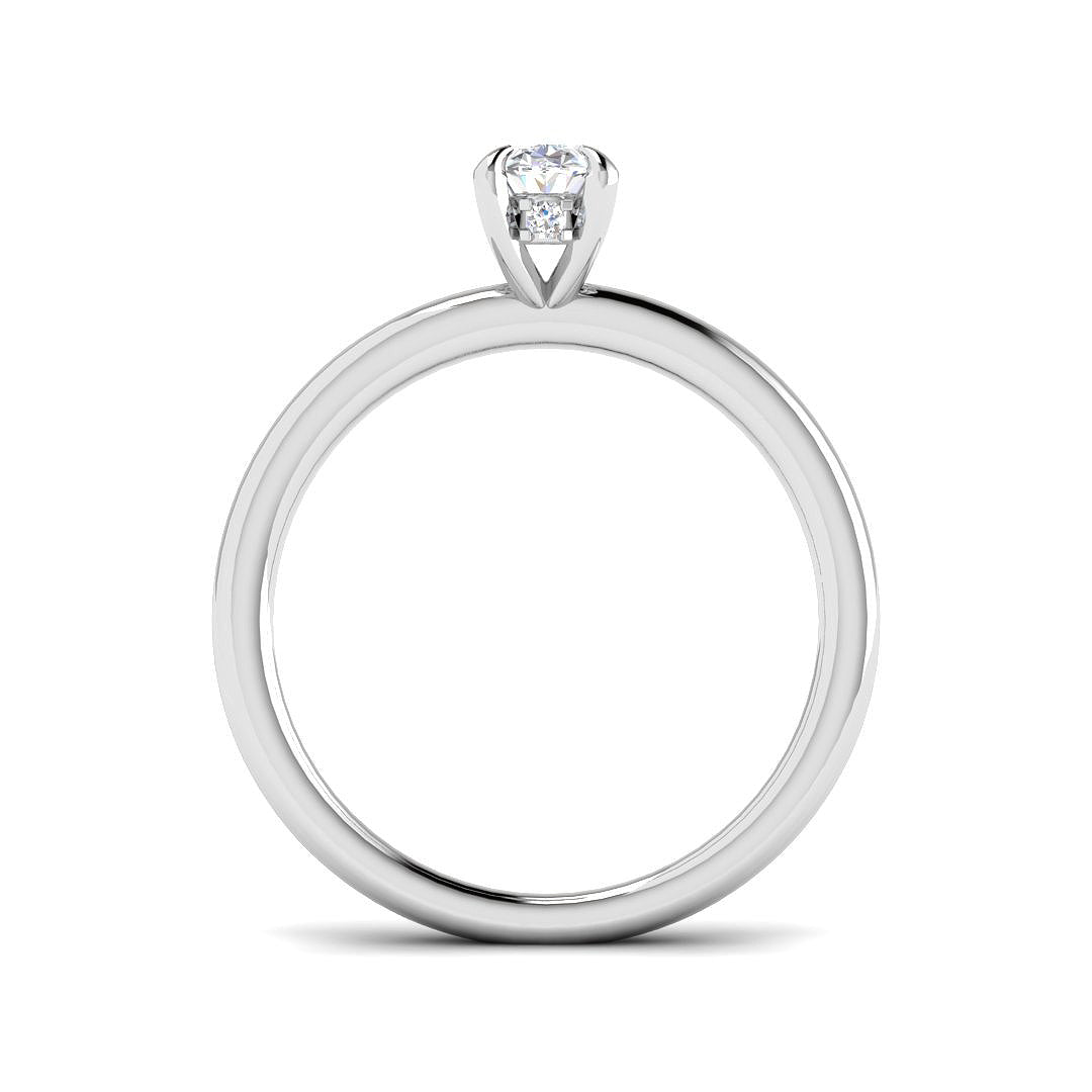 Platinum Oval Diamond Ring 2