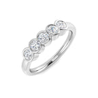 9ct White Gold Round Lab Grown Diamond Ring 1