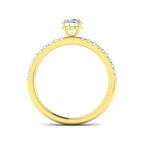 18ct Yellow Gold Round Lab Grown Diamond Ring 2