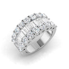 9ct White Gold Baguette Lab Grown Diamond Ring 1