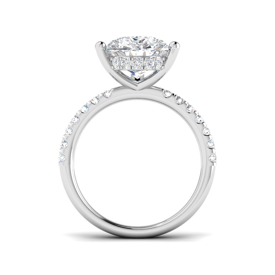9ct White Gold Pear Lab Grown Diamond Ring 2