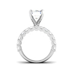 9ct White Gold Emerald Cut Lab Grown Diamond Ring 2