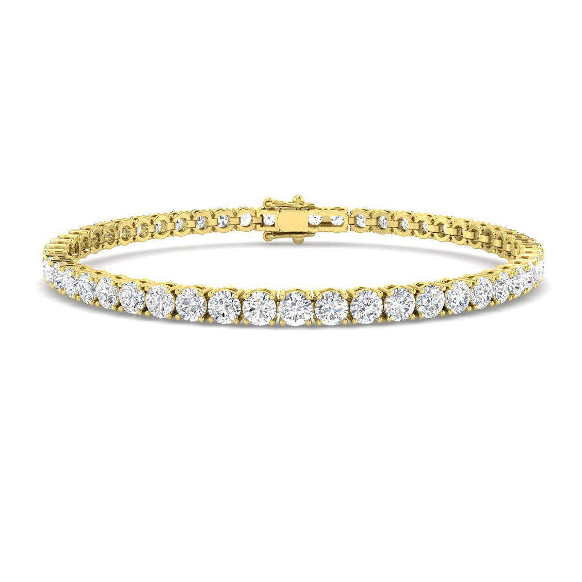 9ct Yellow Gold Round Lab Grown Diamond Bracelet 1