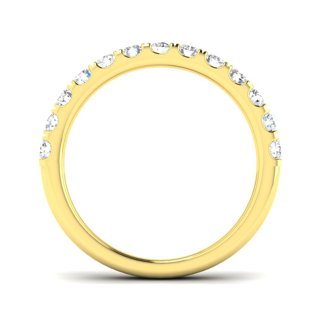 18ct Yellow Gold Round Lab Grown Diamond Ring 2