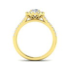 9ct Yellow Gold Round Lab Grown Diamond Ring 2