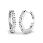 9ct White Gold Round Lab Grown Diamond Earrings 1