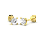 9ct Yellow Gold Round Lab Grown Diamond Earrings 1