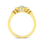 9ct Yellow Gold Cushion Diamond Ring 2
