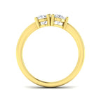 18ct Yellow Gold Oval and Pear Lab Grown Diamond Ring 2