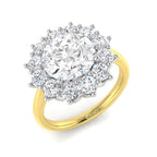 9ct Two Tone Round Cvd Old Cut Ring 1