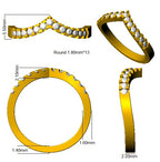 9ct Yellow Gold Round Lab Grown Diamond Ring 3