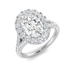 9ct White Gold Oval Lab Grown Diamond Ring 1
