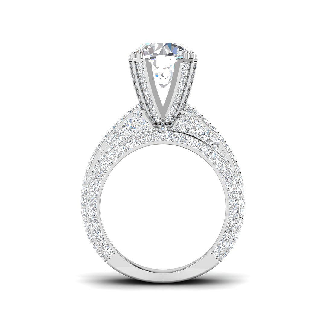 9ct White Gold Round Lab Grown Diamond Ring 2