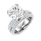 9ct White Gold Round Lab Grown Diamond Ring 1
