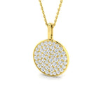 9ct Yellow Gold Round Lab Grown Diamond Pendant 1