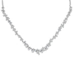 9ct White Gold Round Lab Grown Diamond Necklace 1