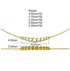 9ct Yellow Gold Round Lab Grown Diamond Necklace 2