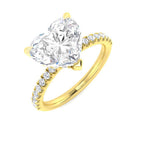 18ct Yellow Gold Heart Lab Grown Diamond Ring 1