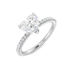 9ct White Gold Heart Lab Grown Diamond Ring 1