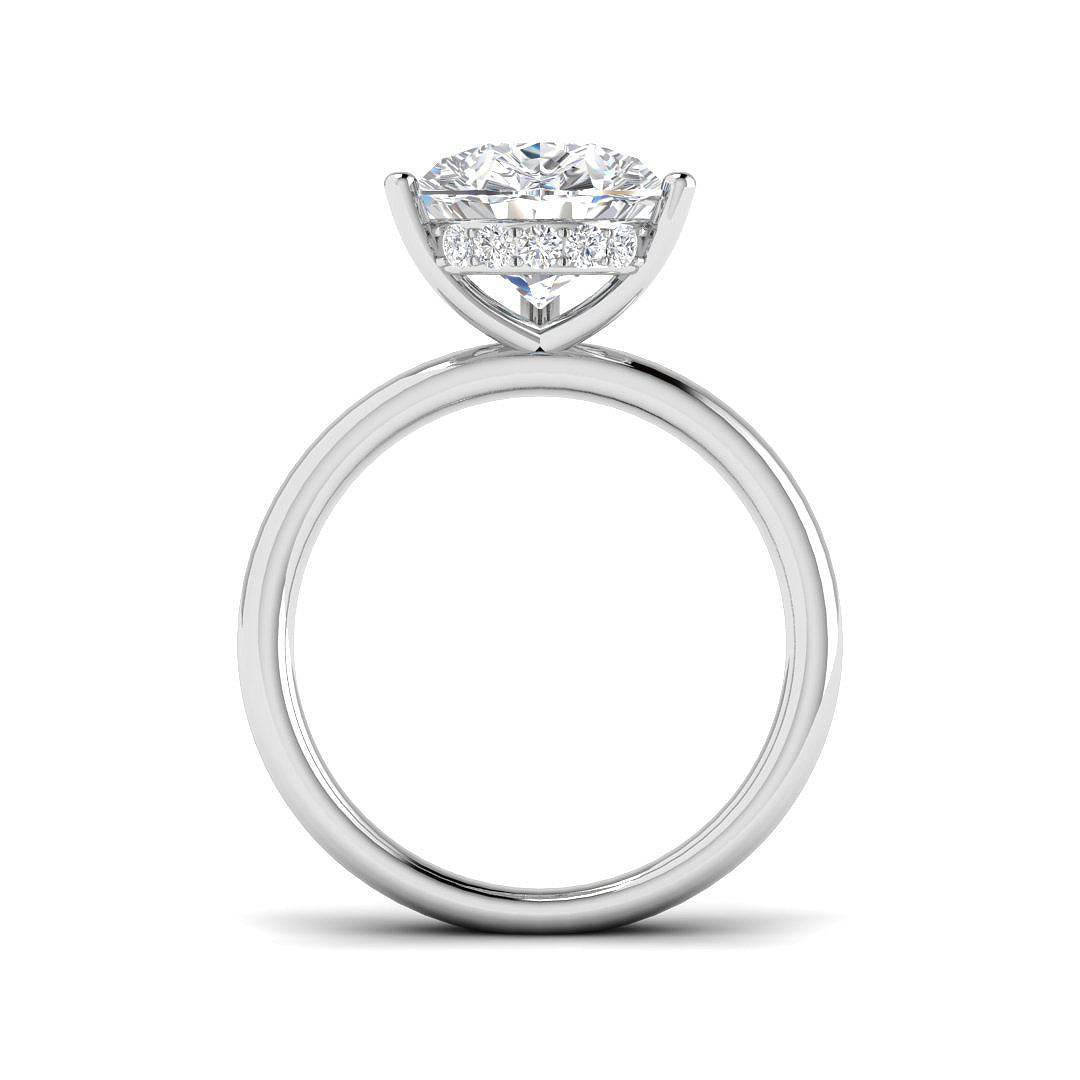 9ct White Gold Pear Lab Grown Diamond Ring 2