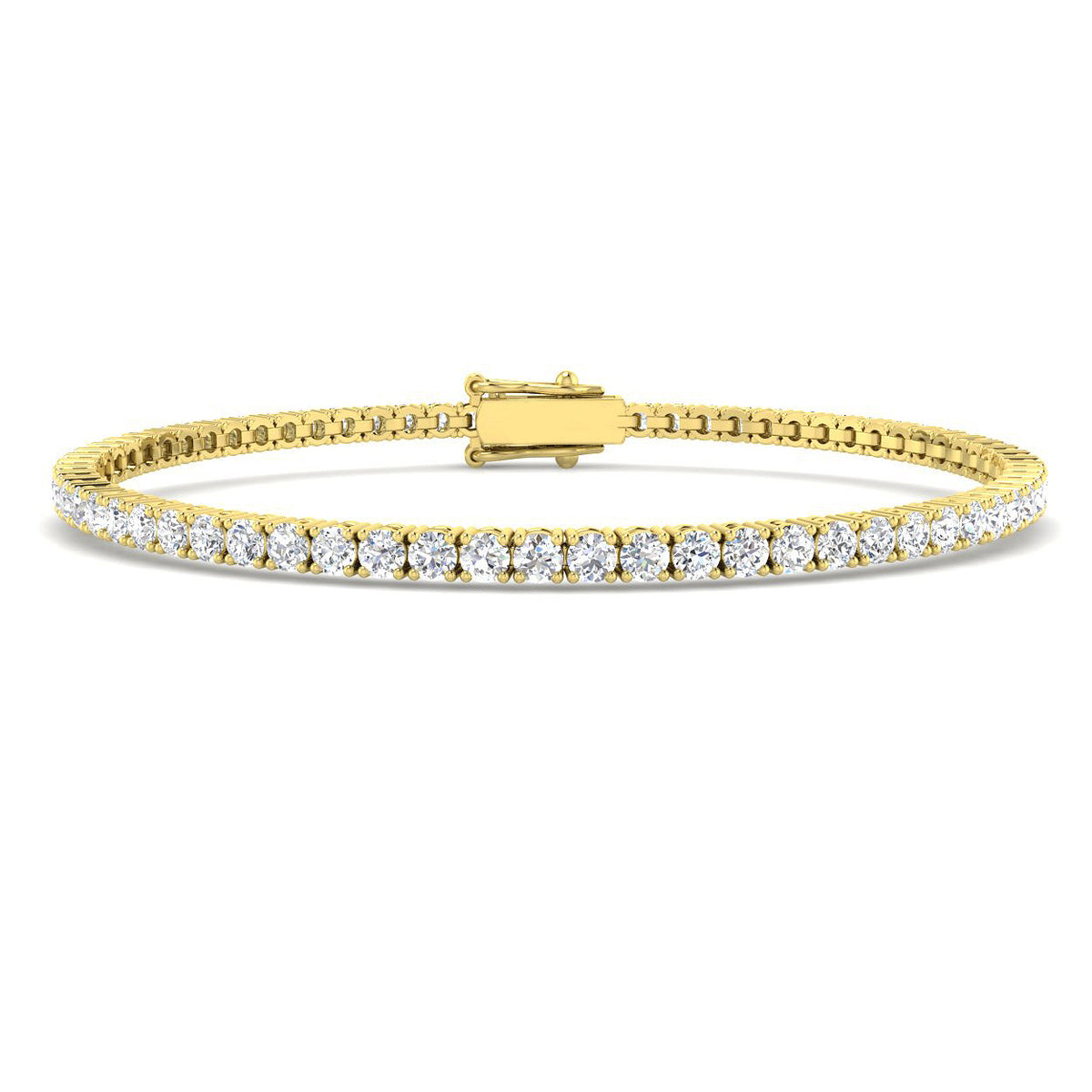 18ct Yellow Gold Round Lab Grown Diamond Bracelet 1