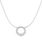 9ct White Gold Round Lab Grown Diamond Necklace 1