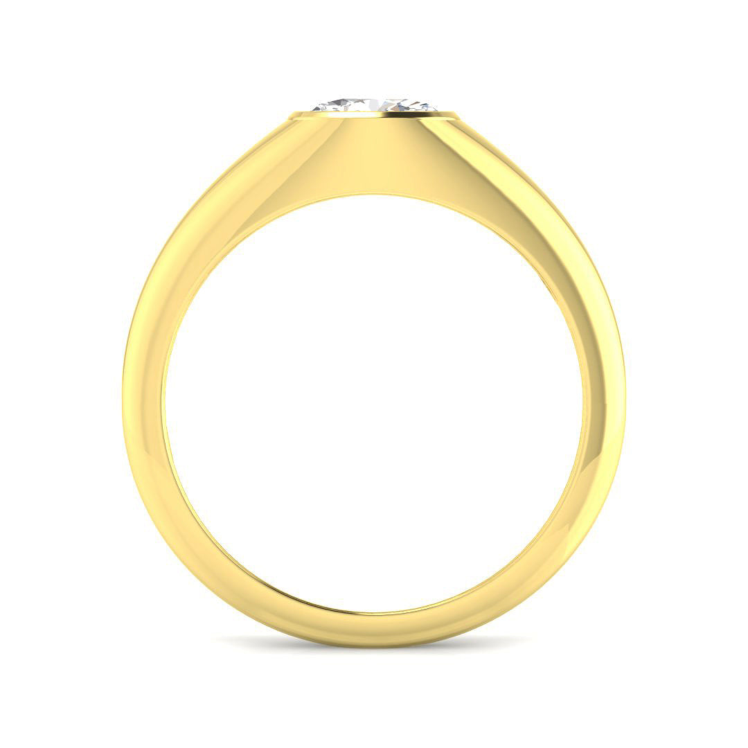 9ct Yellow Gold Oval Lab Grown Diamond Ring 2