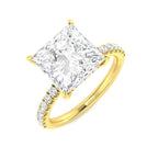 9ct Yellow Gold Princess Lab Grown Diamond Ring 1