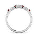 9ct White Gold Round Ruby and Diamond Ring 2