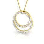 9ct Yellow Gold Round Lab Grown Diamond Pendant 1