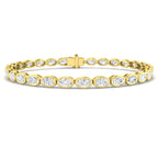 9ct Yellow Gold Oval Lab Grown Diamond Bracelet 1