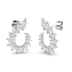 9ct White Gold Marquise Lab Grown Diamond Earrings 1