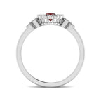 9ct White Gold Oval Ruby and Diamond Ring 2