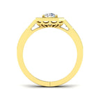 9ct Yellow Gold Round Lab Grown Diamond Ring 2