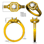 9ct Yellow Gold Round Lab Grown Diamond Ring 3