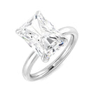 9ct White Gold Radiant Lab Grown Diamond Ring 1